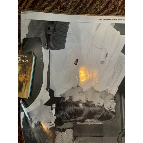 Muhammad Ali & The Beatles 1964 Black & White Poster laminated 33x24" READ - Picture 5 of 7